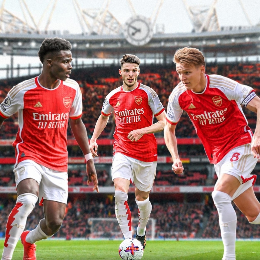 Odegaard, Saka và Rice được kỳ vọng là những thủ lĩnh tinh thần của Arsenal